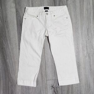 Vintage Y2K The Limited White Low Rise Cropped Peddle Pusher Capri Jeans Size 2